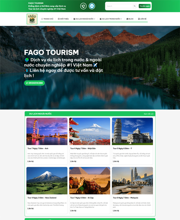 Mẫu website spa mỹ phẩm